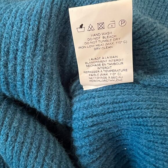 DÉLUC Bellini Sleeveless Knit Turtleneck Sweater Vest – Blue – Size Small - Picture 6 of 6